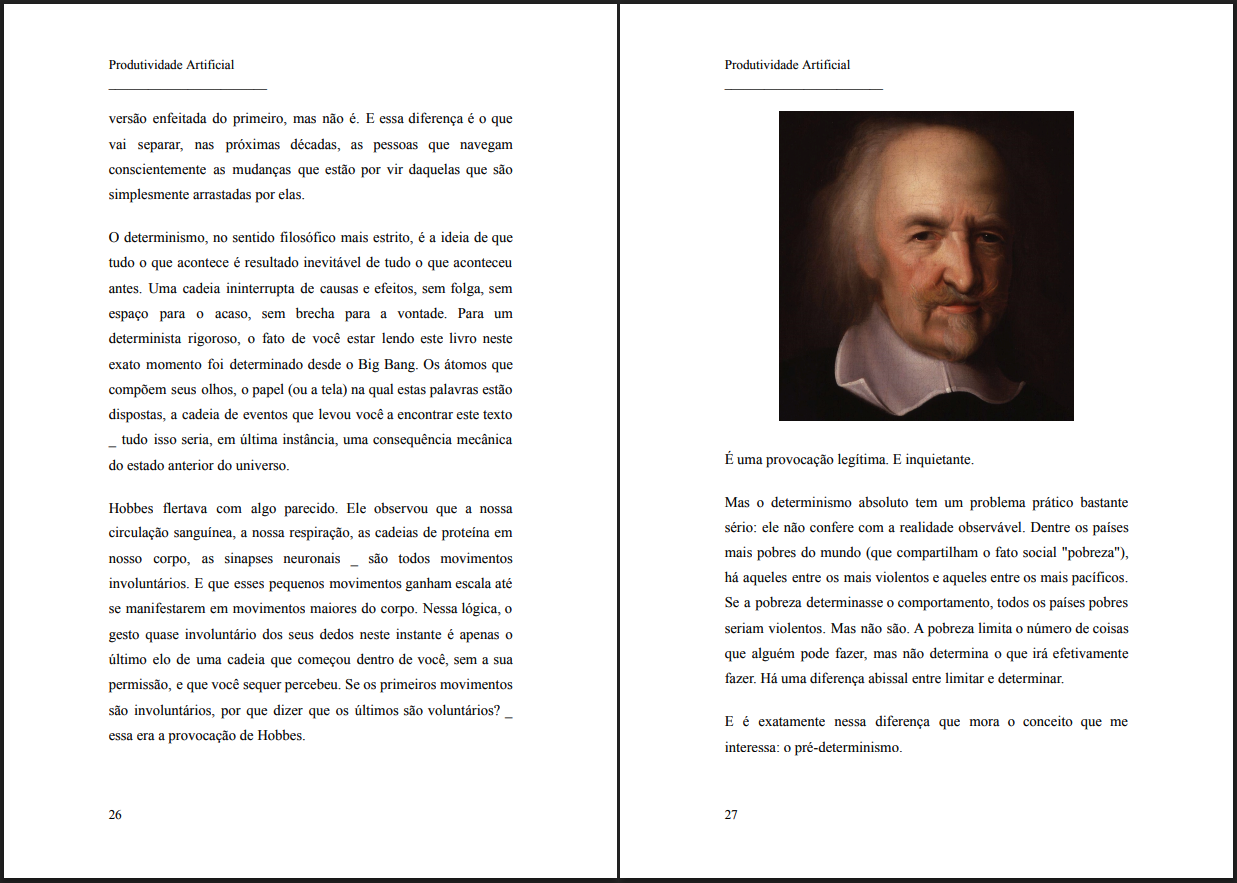 Páginas sobre Hobbes e Pré-determinismo